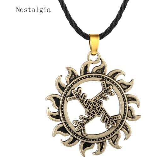 Kolovrat Slavic Amulet Wheel Pendant for Men Necklace Viking Rune FEHU ALGIZ Talisman Scandinavian Pendant Vintage Jewelry