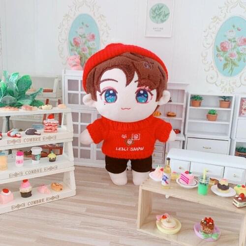 [MYKPOP]KPOP Doll in 20CM Plush Doll with Cap + Sweater + Pants KPOP Fans Collection SC21042211