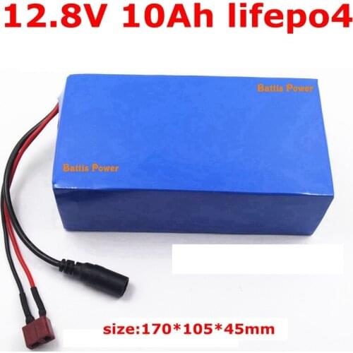 Lifepo4 12v 10Ah battery 4s 12.8v 13v lifepo4 BMS 15A 12ah for external camera flash Led light solar power tools + 14.6v Charger