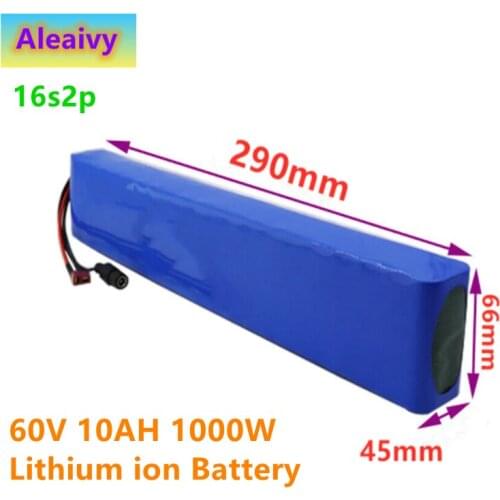 60V 10AH 1000W Lithium ion Battery 67.2V 10000mAh electric bike battery electric wheelchair battery e motorcycle battery+charger