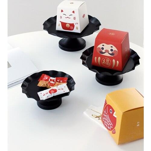 Matte black fruit tray living room decoration candy storage tall plate creative wedding dessert table shooting props cake stand