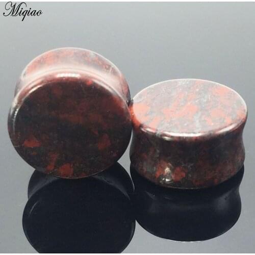 Miqiao 2pcs Hot Sale Human Body Piercing Rod EAR TUNNEL Solid Stone Ear Expander European and American New Style 6mm-16mm