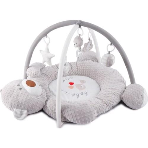 Toddlers Soft Plush Bear Crawling Mat Baby Game Blanket Infant Fitness Rack Activity Baby Play Gym Mat Puzzle Toys