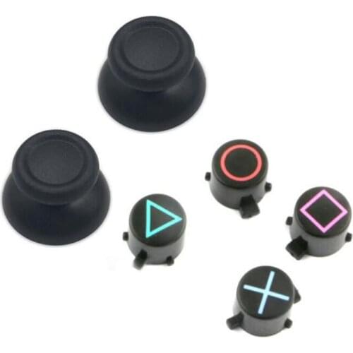 Analog Joystick thumbStick Grip Caps ABXY X Buttons Set Repair Parts for Sony Playstation Dualshock 4 DS4 PS4 Gamepad Controller