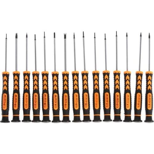 15pcs/pack Multifunction Flat Cross Torx U Shape Screwdriver Set for Mobile Phone Tablets PC Laptop Repair Tool Kit Hand Tools