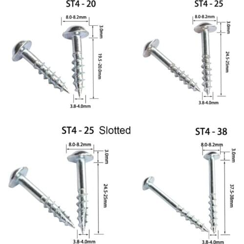 OOTDTY 100pcs/set High Strength Oblique Hole Self Tapping Screws for Pocket Hole Jig System Woodworking Tools