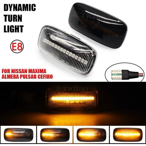 Blinker Dynamic Side Marker Lamp Flowing Turn Signal Light Car Styling For Nissan Maxima Almera Pulsar N15 Cefiro A32 1995-2000