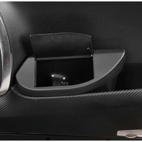 Car Front Door Clamshell Trash Bin Garbage Dust Case Storage Box Trash Can Organizer for Toyota Alphard/Vellfire 15-21