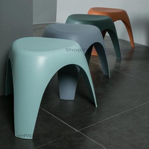 Nordic Plastic Low Stool Thicken Adult Stackable Shoe Stool Simple Creative Small Apartment Waiting Stool