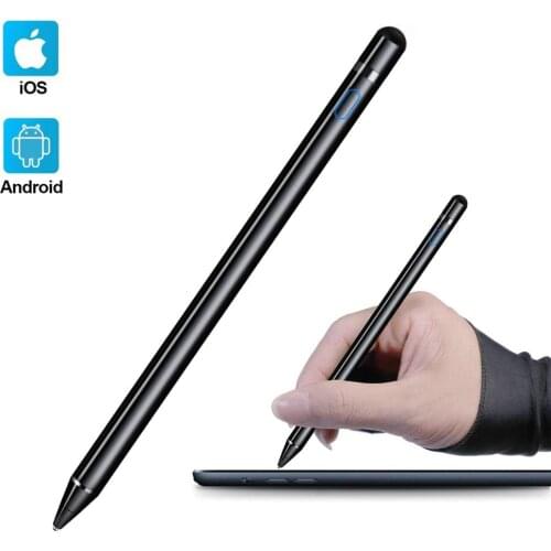 For iPad Pencil Stylus for Apple Pen iPad 2018 2019 Air 2 for Apple Pencil 1 2 Screen Touch Pen Stylus Tablet Pen + Holder Glove