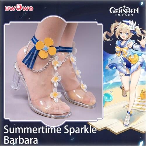 PRE-SALE UWOWO Game Genshin Impact Barbara Shoes Summer Outfit Summertime Sparkle Cosplay Boots