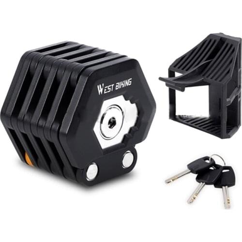 WEST BIKING Bike Lock Anti Theft Foldable Chain Locks With Key Alloy Steel Folding Safety Motorcycle Bicycle Locks For Cycling