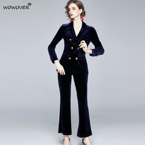 WOWOVER Womens Elegant Pant Suits