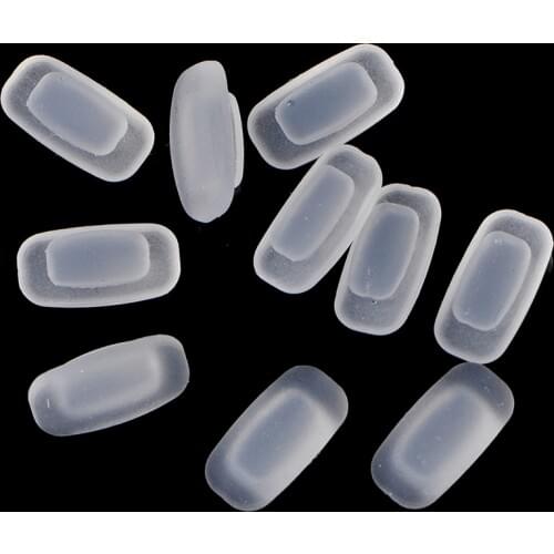 10PCS/5 Pairs Slot Type Embedding Cassette Anti-Slip Toos Square Silicone Airbag Soft Nose Pads On Glasses Eyeglasses Wholesale