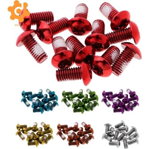 12Pcs Mountain Bike MTB Brake Rotor Disc Bolts M5 x 10mm Steel Screws Nuts T25 Cycling Cycle Bicycle Repair Tool Equipment