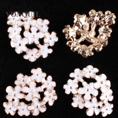 3 Colors select Enganting Flower clusters DIY hair accessories brooch pin material fashion jewelry accessories 10pcs/lot MYQB020