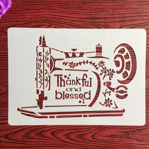 A4 29 * 21cm Sewing machine Mandala DIY Stencils Wall Painting Scrapbook Coloring Embossing Album Decorative Paper Card Template