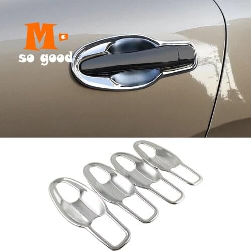 For Renault Koleos 2017 2018 car styling Accessories exterior side Door Handle Bowl Protective Cover decor Sticker ABS Chrome