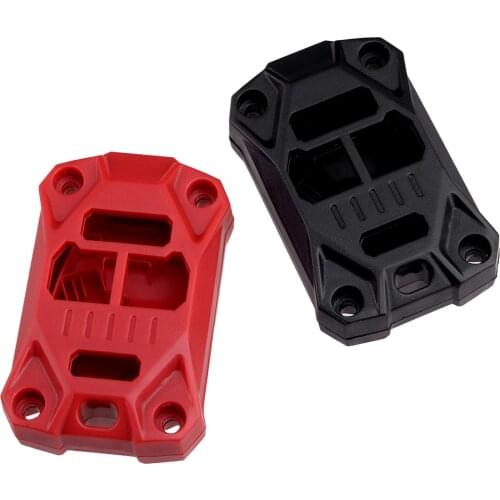 Car ABS Key Fob Shell Case Cover Decor Fit For Jeep Wrangler JK 2007 2008 2009 2010 2011 2012 2013 2014 2015 2016 2017 Black/Red