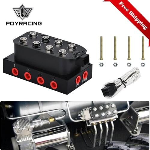 Free Shipping Air Ride Suspension Manifold Valve 1/4 1/8" NPT Fast Air Bag Control fbss (0-300psi) Universal PQY-ESV02
