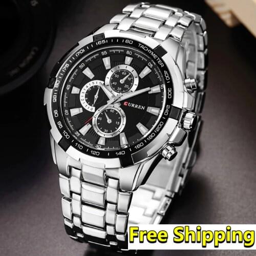 Curren Watches Men 2019 Top Brand Stainless Steel Analog Military Wristwatch Mens Sport Luxury Watch Men 2018 Relogio Masculino