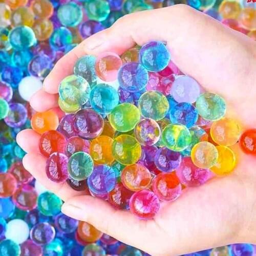Kids Toy Water Beads Crystal Soil Mud Hydrogel Gel Magic Growing Up Water Balls Bullet Wedding Home Potted Decoration Diy Toys