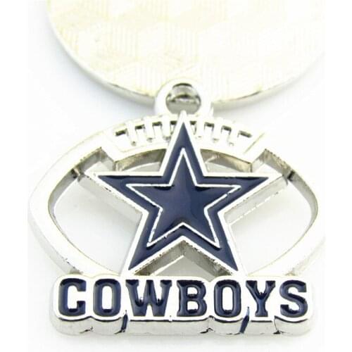 Alloy Enamel Football Team Cowboy Dangle Charms Pendant Fit DIY Earrings Bracelet Necklace Making