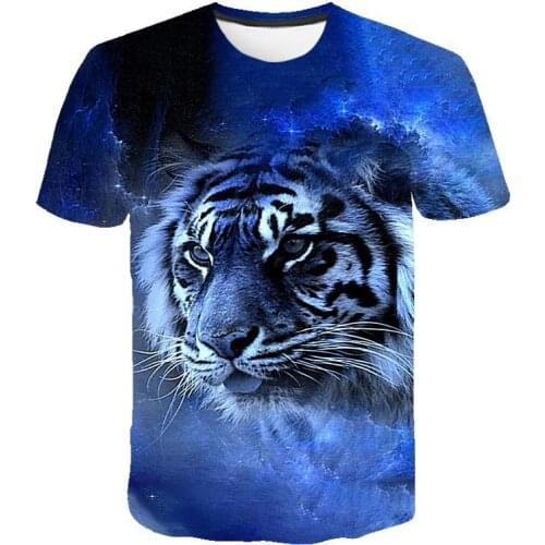 2020 casual hip-hop 3D printing animal/anime sleeve round neck T-shirt 3D pattern hip-hop personality T-shirt for men and women