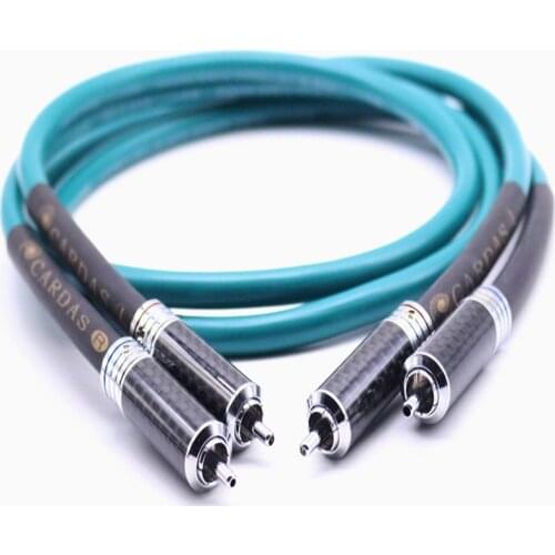 Hifi Carbon fiber RCA plug CARDAS Cross RCA Interconnect Audio Cable Amplifier CD DVD player Audio Interconnector RCA Cables