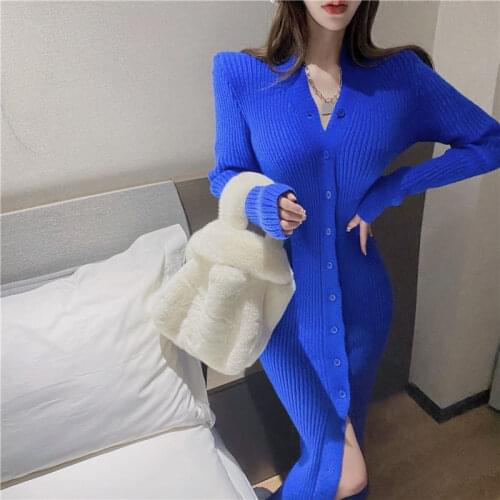 Модные вязаные платья JANTSALINMO China At AliExpress