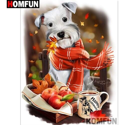 HOMFUN Full Square/Round Drill 5D DIY Diamond Painting "Cartoon dog" Embroidery Cross Stitch 3D Home Decor Gift A12243