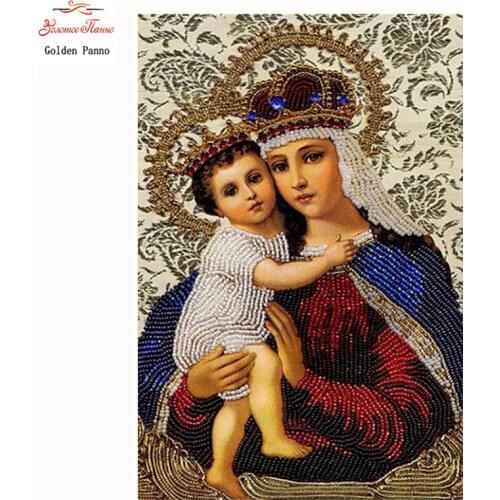 Golden Panno Full Square Diamond 5D DIY Diamond Painting religiou Embroidery Cross Stitch Rhinestone Mosaic Painting Home Decor8