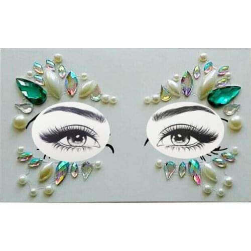 Adhesive Face Gems Rhinestone Temporary Tattoo Jewels Festival Party Body Glitter Stickers Flash Temporary Tattoos Sticke