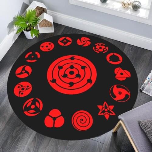 Anime Red Cloud Stain Glass Doormat Floor Mat Round Carpet Rug Home Carpet Hotel Living Room Floor Mats Anti Slip