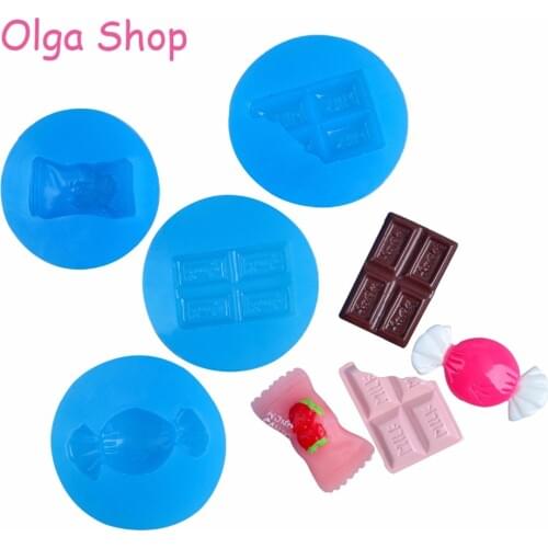 KYL021,KYL120,KYL155,KYL174 Candy Chocolate Bar Silicone Mold - Cupcake Topper Cake Decorating Fondant Resin Jewelry Pendant