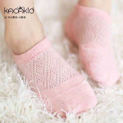 Kacakid Candy Color Newborn Toddler Infant Baby Summer Sandle Hollow Anti-slip Spft Sole Cotton Casual Socks