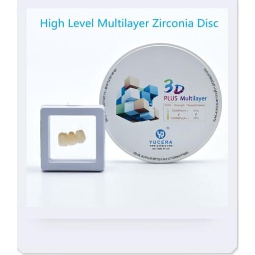 A3 Multilayer Zirconia Blocks Cerec 57% Transparency 1050 Mpa Zirconia CAD CAM Blocks Disc For Dental Dentistry