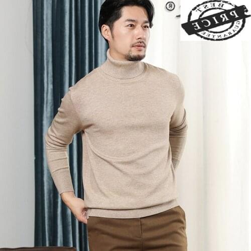 Mens Sweater Turtleneck for Men Korean Knitted Sweater Long Sleeve Pullover Autumn Winter Clothes 2021 Ropa Hombre a03