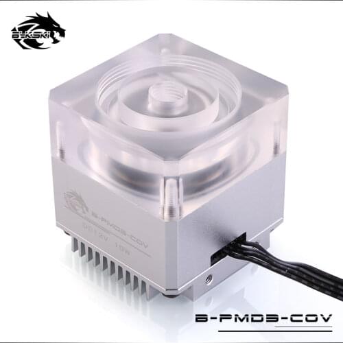 Bykski DDC Pump DC12V 10W Maximum Flow Lift 6 Meters 600L/H Radiator Size 62*62*58mm Support Combo Reservoir / 5V RBW 3PIN Light