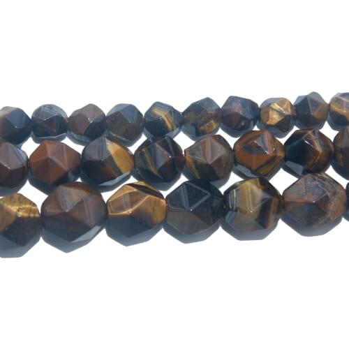 Wholesale Natural Stone Beads Faceted Tiger Eye Stone Round Beads For Making Jewelry 6/8/10 MM Beads Diy Bracelet Necklace
