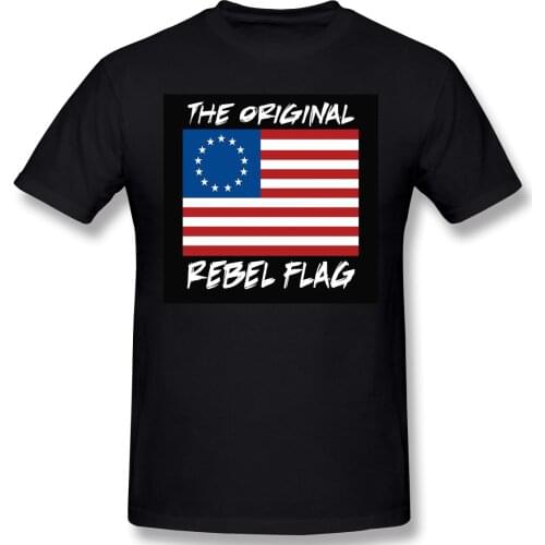 Original Rebel Flag 1776 Betsy Ross Colonial Flag home Funny Good wear T-shirts USA Size M1