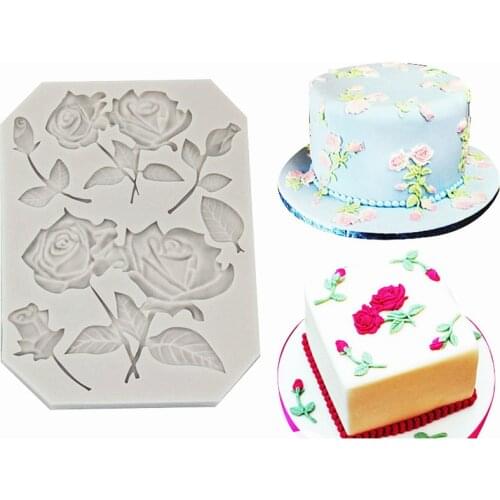 DIY Sugar craft Cake Vintage Petal Large rose Silicone Mold Fondant Mold Cake decorating Tools Gum paste Mold