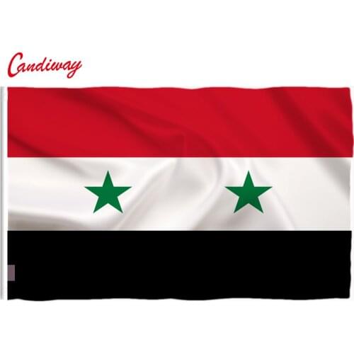 Syria Flag Banner 3*5 feet National flag for Festival Home Decoration banner two star type