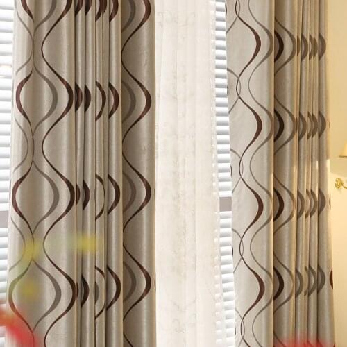 Modern Stripe Curtains Finished Fabrics For Living Room Bedroom Shading Blackout Awning Windows