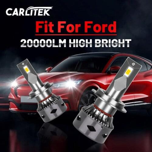 Carlitek 9005 LED Headlight 20000LM 6000K H7 H11 H8 H9 9006 HB3 HB4 Canbus CSP LED For ford focus 2 mk1 mk2 focus 3 fusion 2 Car