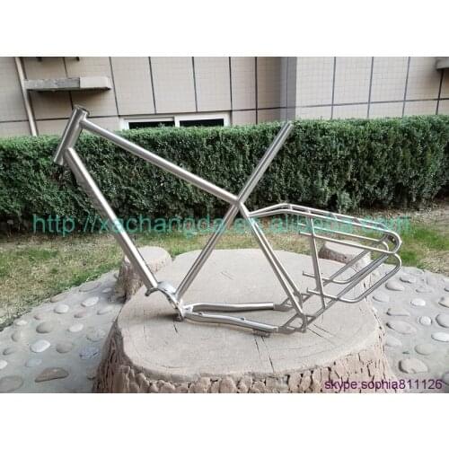 Titanium CYC bike frame with gear box Factory ti CYC bicycle frame set with rear rack XACD TI BICYCLE PARTS CUSTOM
