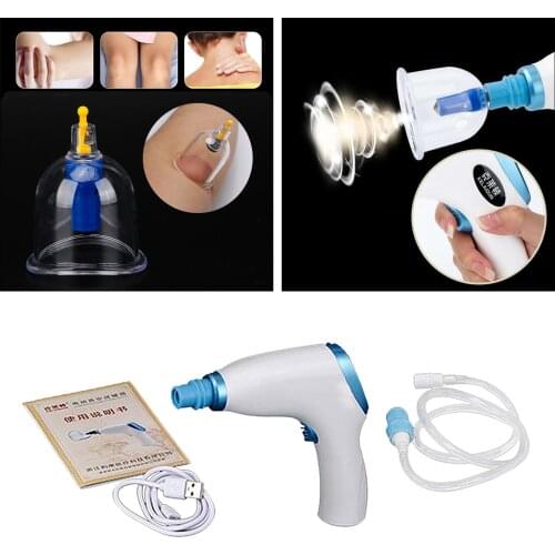 Vacuum Electric Cupping Kit Cupping Gun for Back Massage Therapy Healthy Nipple Clamps Women Pussy Pump Therapy Sets