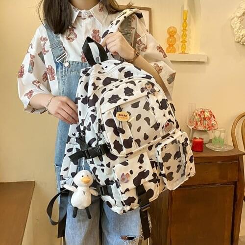 HOCODO Multi-Pocket Nylon Backpack Female High Capacity Laptop Bag Women Travel Anti-Theft Bag Fashion Schoolbag For Teenage