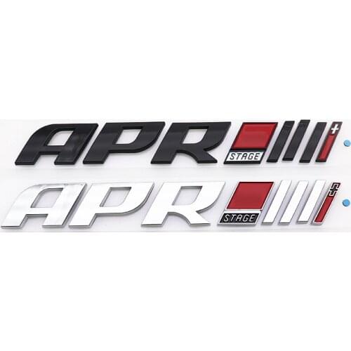 1pcs 3D ABS Hot sale APR Car logo letter sticker Rear tail door trunk sticker car rear sticker Decal styling Accessories