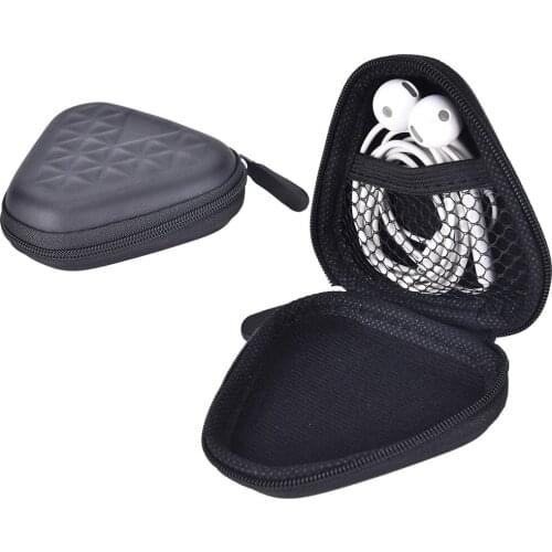 1PC black Headphones Box Zipper Coin Purse Earphone Earbuds Hard Case Trinketry Storage Carrying Pouch Bag